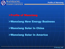 Wanxiang Solar panels in Chicago, Illinois, Rockford, Elgin, solar battery, solar module manufacturing